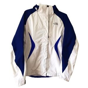 The North Face White Blue Boundary Hyvent Layer Ski outdoor Jacket